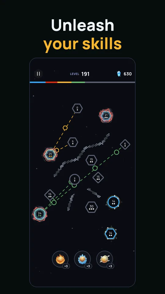 Unleash your skills — frozen and burning planets mid-match